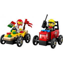 Klocki LEGO 60458 Zestaw wyścigówek - pizza kontra wóz strażacki CITY